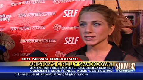 HLN: Aniston fires back at Bill O'Reilly