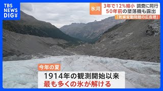 スイス・アルプス消えゆく氷河　3年間で12.2％消失　50年前の墜落機も露出　JNN取材班・氷河観測調査に同行｜TBS NEWS DIG