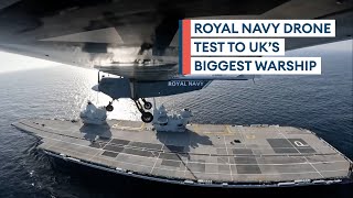 Milestone drone flight lands on UK's largest warship HMS Prince of Wales