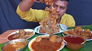 Spicy Chicken Thai Curry/Spicy Bachwa Fish Curry/Extra Gravy With Rice Eating Show/Mukbang Video 