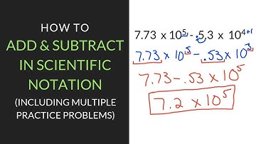 Adding and Subtracting in Scientific Notation | Mathcation