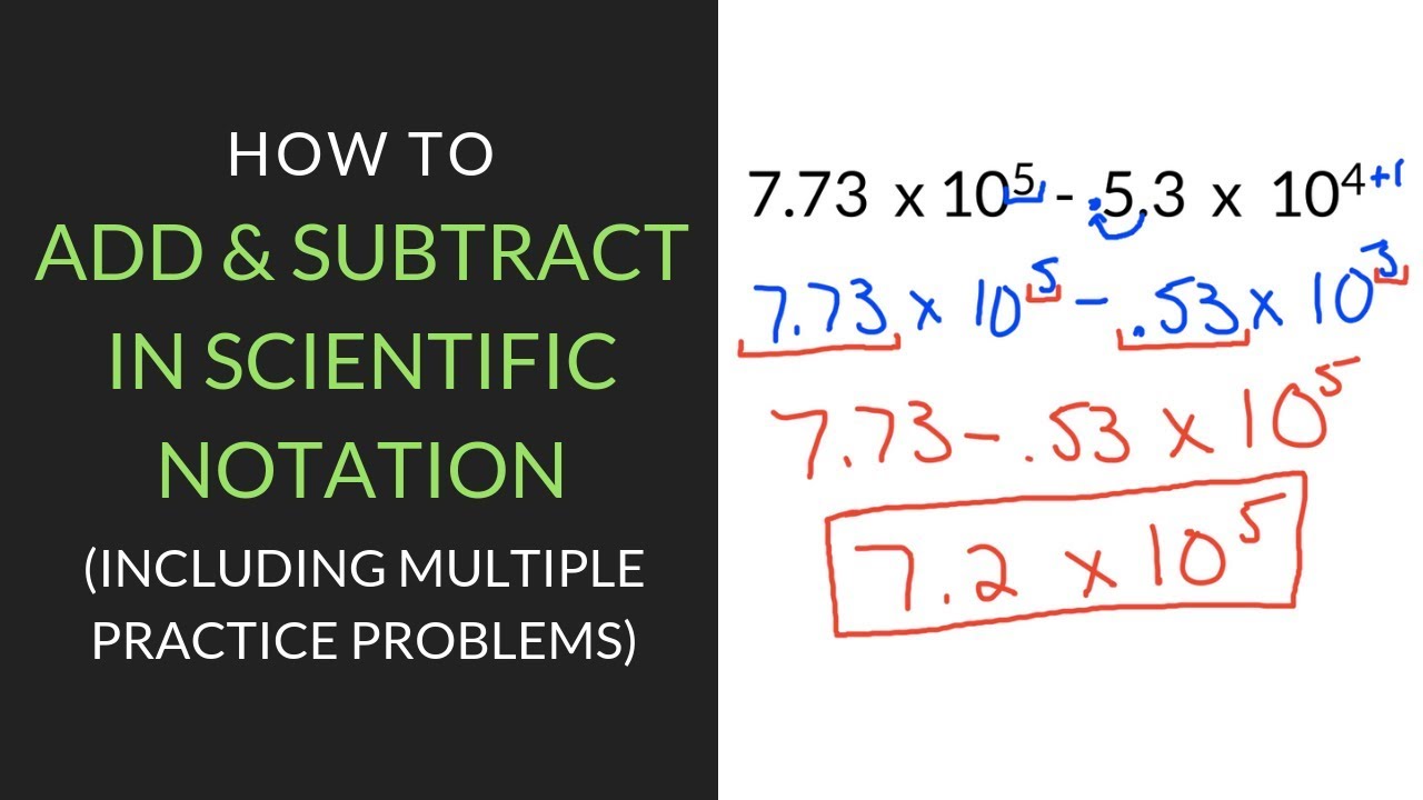 25 Easy Steps for Adding and Subtracting in Scientific Notation