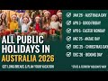 All National Holidays In Australia 2026 