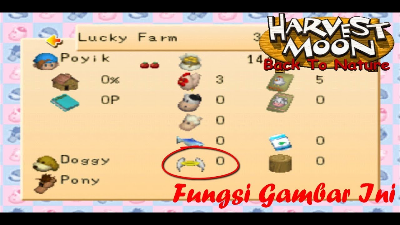 Harvest Moon Back To Nature Fungsi Gambar Ini YouTube