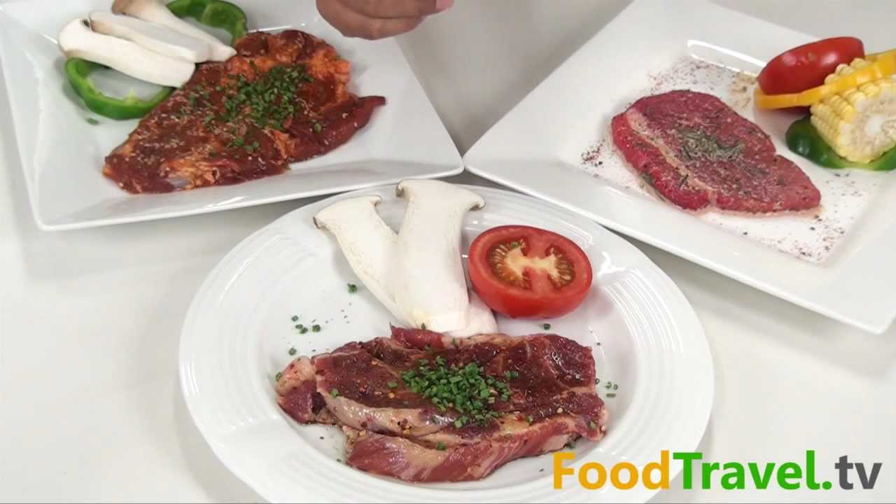 หมูย่างเนื้อย่าง Triple treat international mix grilled