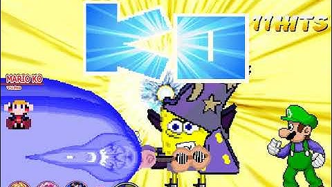 MUGEN Request: Ako & Cure Black Vs Mama Luigi & Spongebob V2