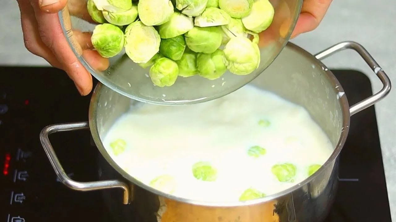 Rosenkohl in kochende Milch geben! Das Ergebnis wird Sie überraschen! Rosenkohl Kartoffel Auflauf