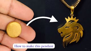 Gold Pendant Making | Lion Pendant | Gold Palace #jewelrymaking #trending #gold #amazing