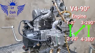 : I converted the regular engine to a 4-cylinder, V4 90