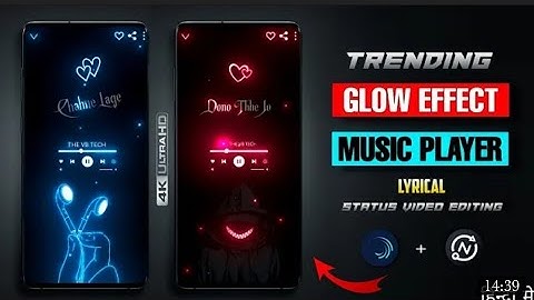 🔥Trending Glow Effect Lyrical Music Player Video Editing || Alight Motion And Node Editing Tutorial