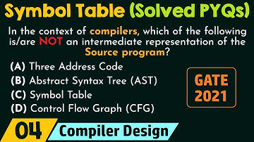Symbol Table – Solved PYQs