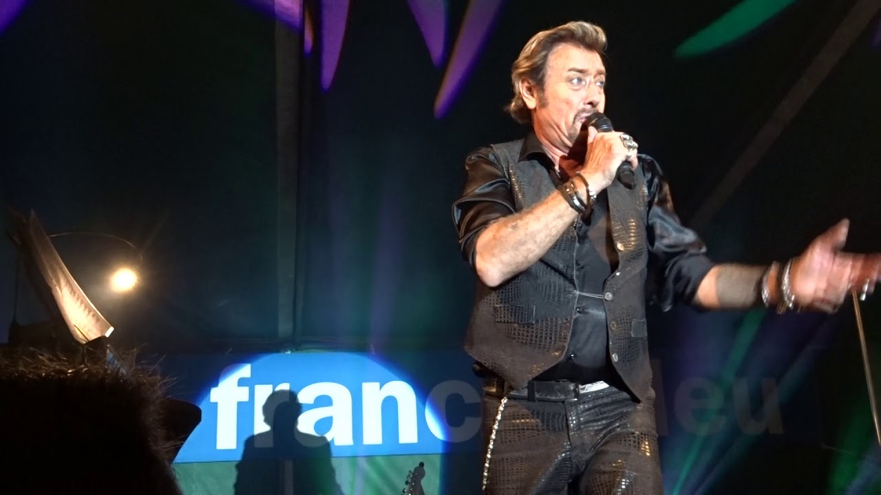 Johnny Rock sosie de Johnny Hallyday en concert à la Ferrière aux Etangs