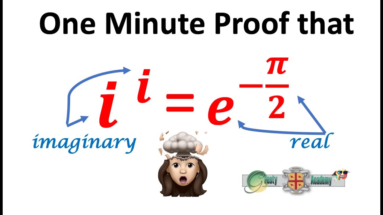 One Minute Proof that i to power i = e to power (- π/2) - YouTube