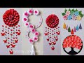 4 EASY PAPER WALL HANGING IDEAS | PAPER FLOWER WALL HANGING | DIY WALL DECORS