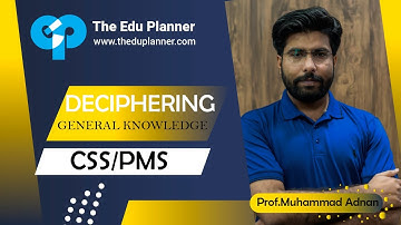 GK | Lecture 1  | One Paper / CSS / PMS | The Edu Planner