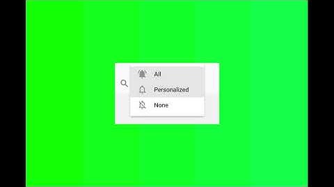 Green screen video for bell icon with All notifications.
