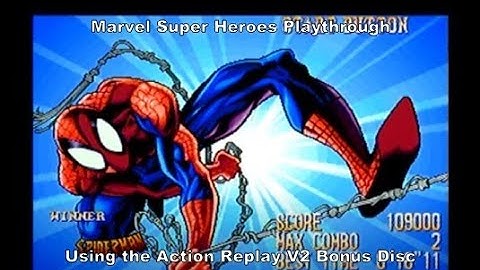 Marvel Super Heroes Spiderman Playthrough using the Ps1 Action Replay V2 Ps2 Bonus Disc :D #Sub #Ps1