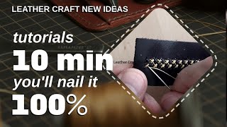 Thread braiding on leather for beginners and more | Leathercraft How to