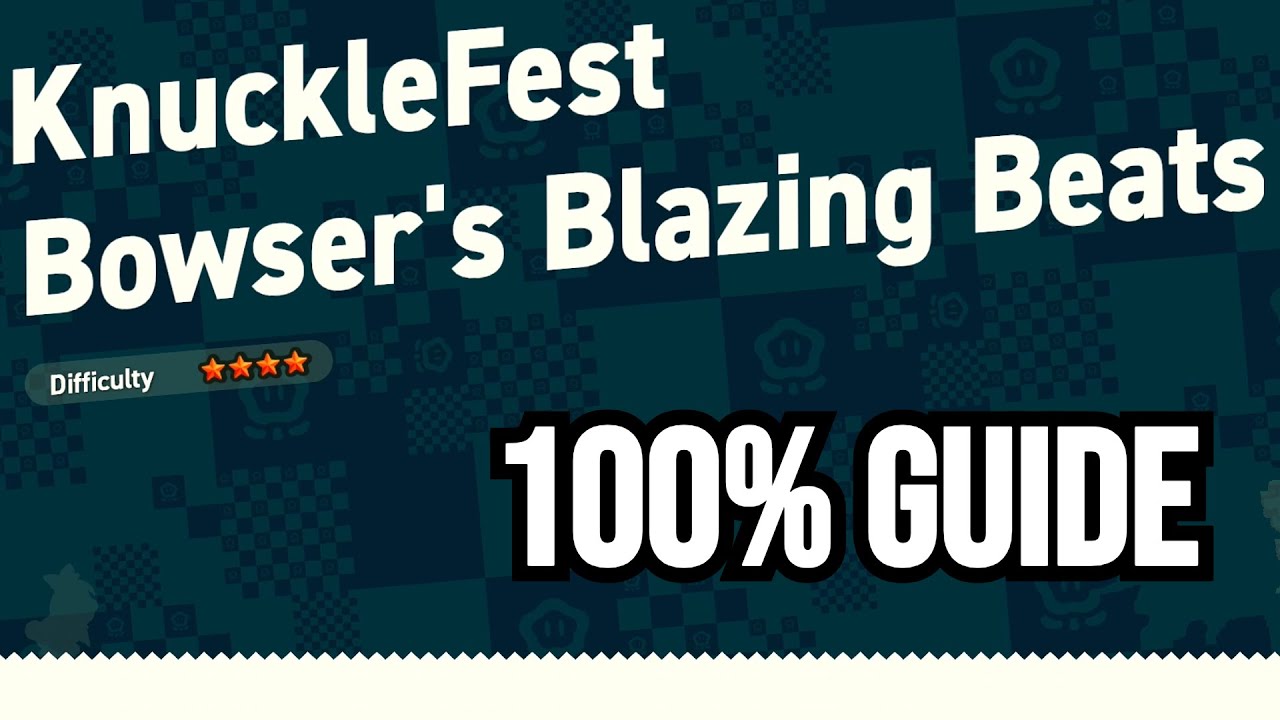 KnuckleFest Bowser's Blazing Beats Level 100% Guide  ||  Super Mario Bros. Wonder [No Commentary]