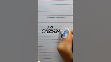 ‘November’ In Cursive Writing