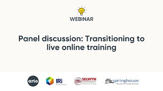 Panel discussion: Transitioning to live online training screenshot 4