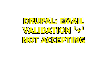 Drupal: Email validation 