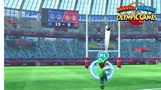 Mario &Sonic At The Olympic Games Tokyo 2020 Event Rugby Seven -Luigi Tails & Vector Gameplay