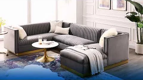 Sanguine 3 Piece Performance Velvet Sectional Sofa Set