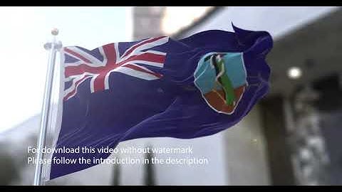 Montserrat flag with 3d effect blowing in the wind 3D Flag V2 long