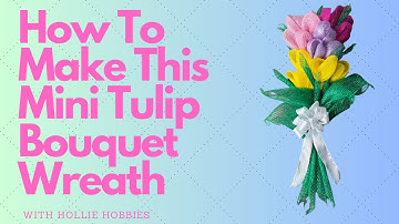 Hollie Hobbies Tulip Wreath/ DIY Mothers Day Wreath/ Tulip Wreath/ Spring Wreaths DIY/Flower Wreath