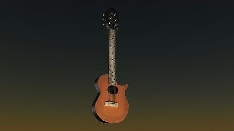 Acostic Guitar Modeling and Texturing Tutorial in 3D LOW POLY MODELING