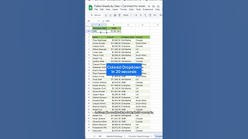 Create a Colored Dropdown in 20 seconds in Google Sheets!