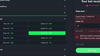 Sportsbet.io low limits on TOP leagues screenshot 2
