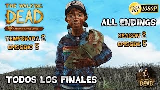 The Walking Dead Temporada 2 Episode 5 Todos los Finales | Solo, Jane, Kenny, Wellington All Endings