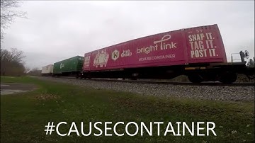 SD60E Trails on NS Train with a #CAUSECONTAINER