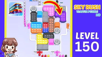 Sky Rush Traffic Puzzle Level 150 Solution Walkthrough