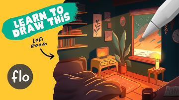 You Can Draw This LOFI ROOM in PROCREATE