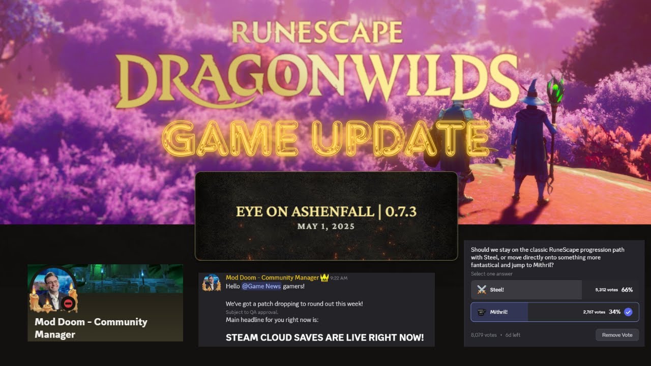 New Runescape Dragonwilds Update! First Live Poll | Mithril or Steel ...