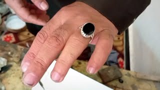 The Art of Ring Making | Amazing Silver and Black Agate Masterpiece