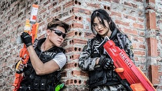 LTT Game Nerf War : Winter Warriors SEAL X Nerf Guns Fight Criminal Group Rocket High-end Tasks