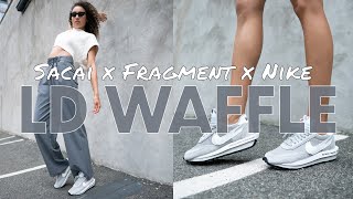 SACAI x FRAGMENT x NIKE LD WAFFLE Light Smoke Grey On Foot Review, How to  Style: Perfectly Neutral?