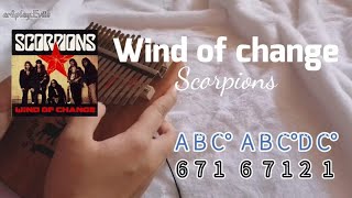 Wind of change scorpions kalimba cover with easy tabs