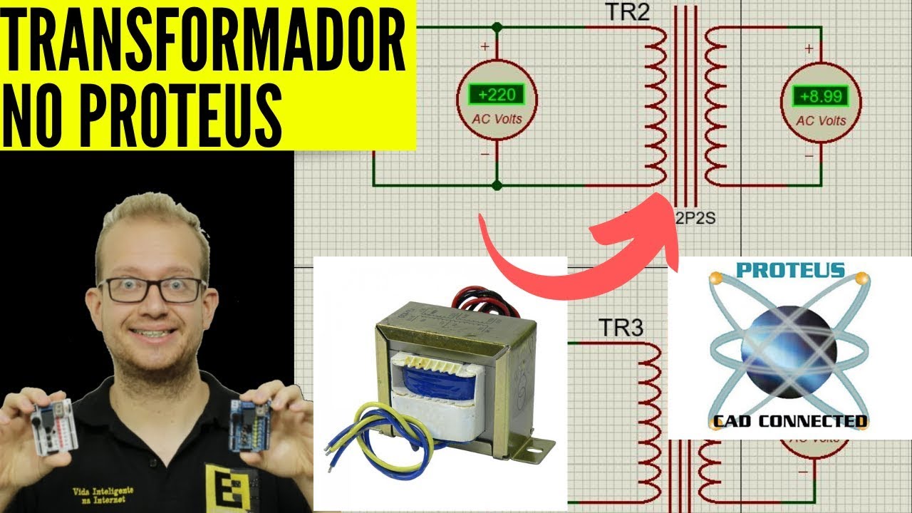 Como Usar o Transformador no Proteus - Eletrônica Fácil
