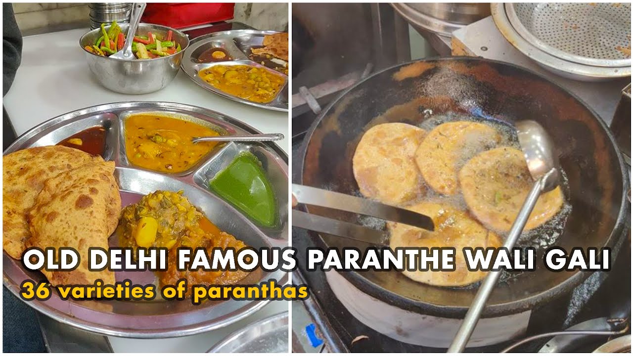 Old Delhi Famous Paranthe Wali Gali l 36 Varieties of paranthas l Chandni Chowk Street Food | INDIA EAT MANIA