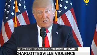 White house defends Trump condemning display of hatred in Charlottesville violence