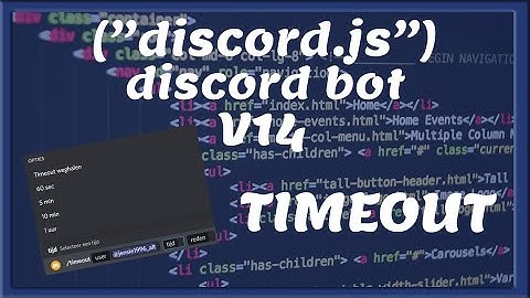 TEMPMUTE/TIMEOUT SLASH || discord V14 | [Nederlands/Dutch]