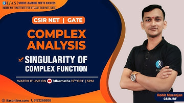 COMPLEX ANALYSIS | SINGULARITY OF COMPLEX FUNCTION -PART 2  | CSIR-NET | GATE
