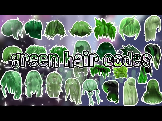 Natural Straight hair in Dark Green - Roblox