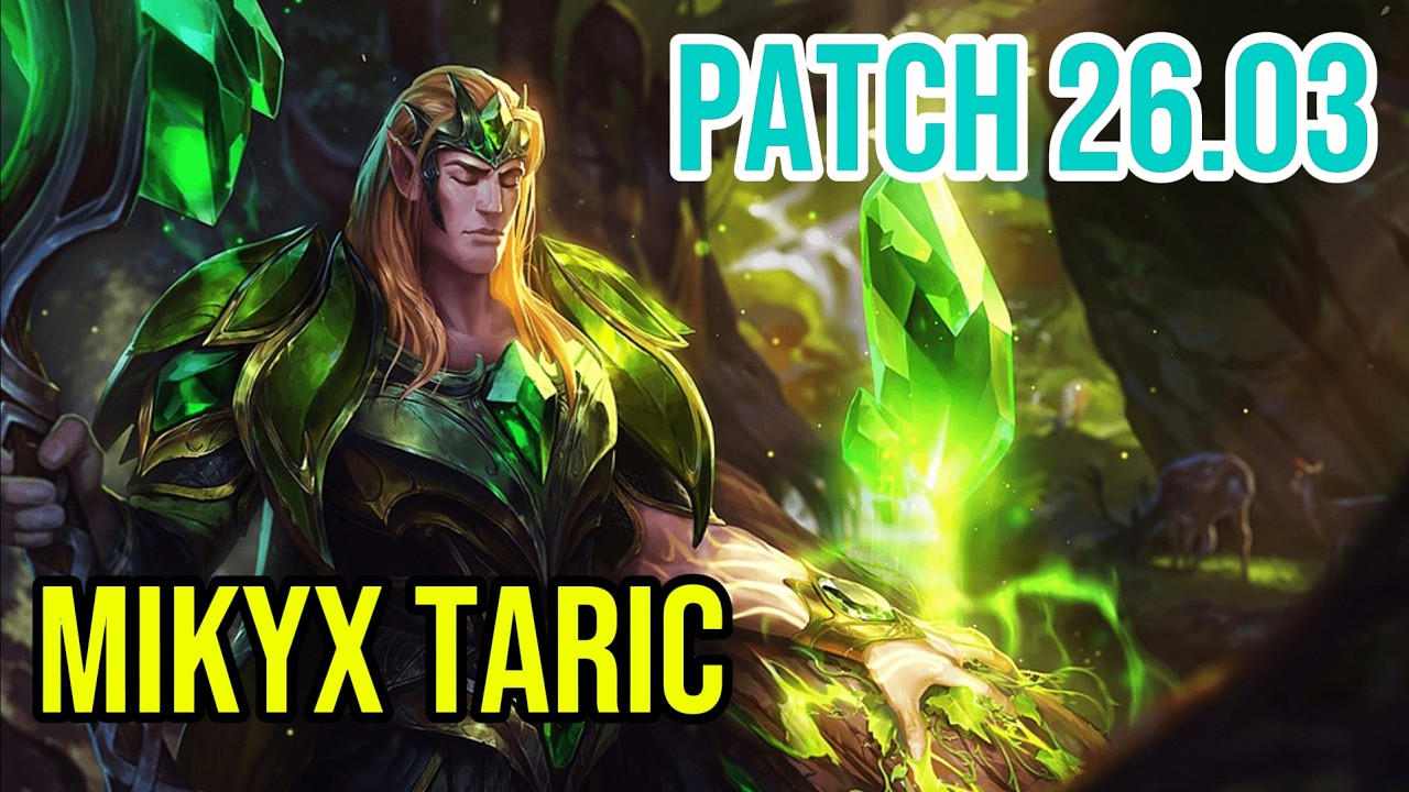 2,175 LP Taric Support Full Gameplay | Challenger | Mikyx (SK Gaming) | Patch 26.03