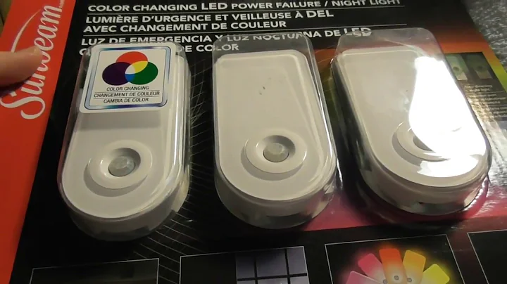 Sunbeam COLOR CHANGING  LED Power Failure Nightlight REVIEW Costco Item 710114